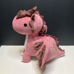 Bellzi Draggi Fire Dragon Stuffed Animal Plush Doll Toy Poseable Wings 9"